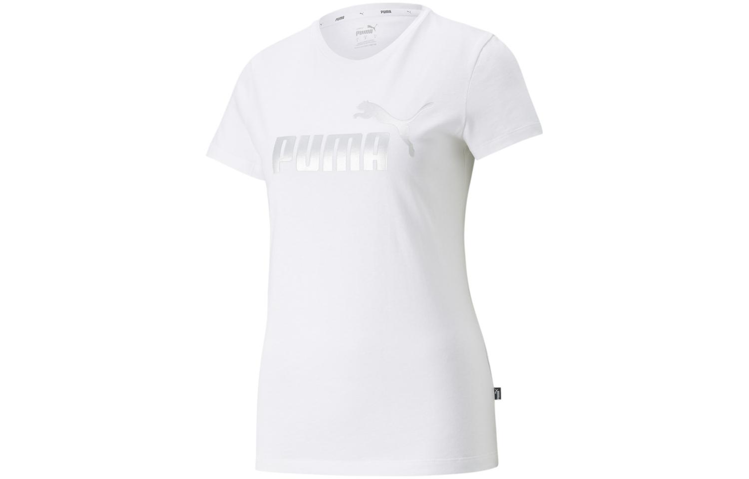 PUMA FIT T Shirts Women's White Crew Neck Moderate Other
