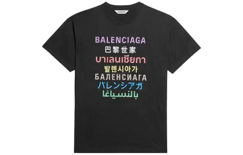 Balenciaga Regular Sleeve T Shirt Women's Black