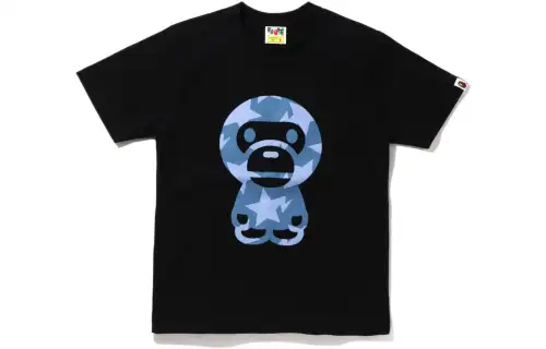 Bape Gradation Camo Big Baby Milo Tee Tee White/Blue