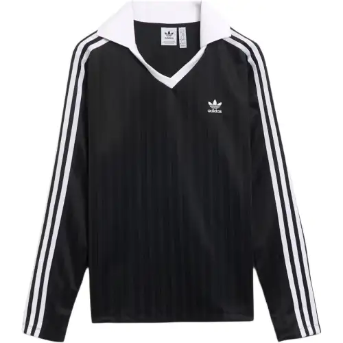 Adidas Originals three-stripe V-neck polo top
