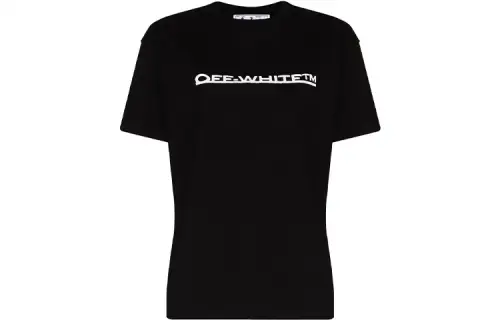 OFF WHITE Women'ss Underlined Logo T Shirt Black/White