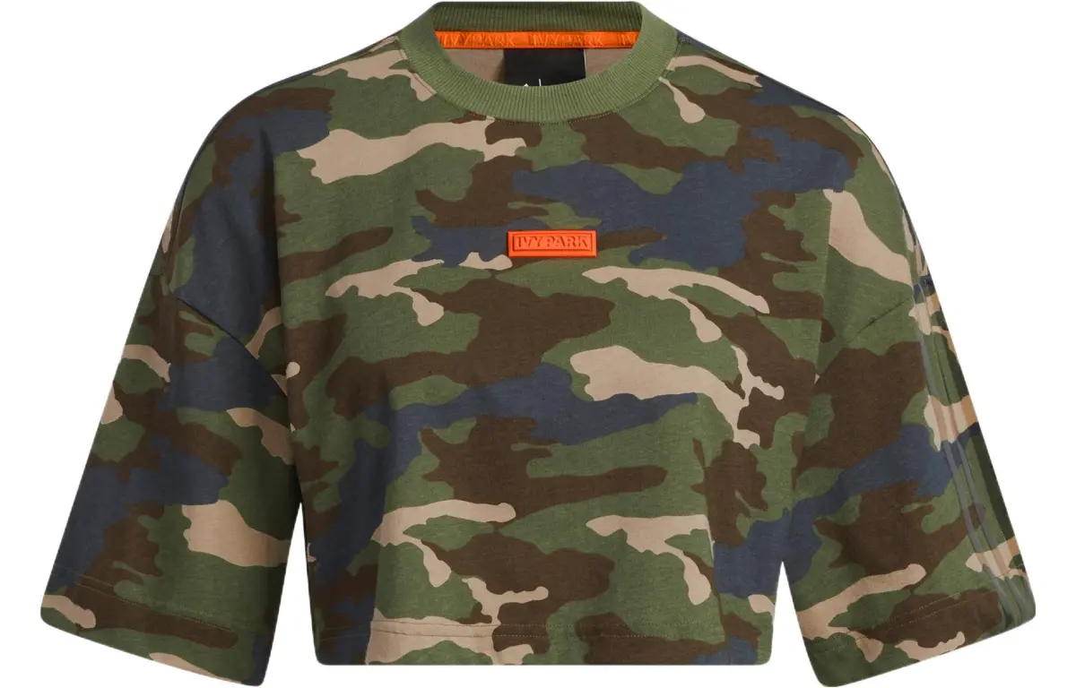 Adidas Ivy Park Crop Tee Camo Print