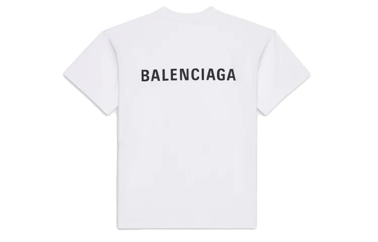 Balenciaga Drop Shoulder Sleeve T Shirt Women's White