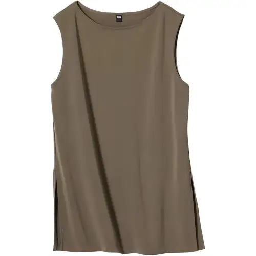 UNIQLO Tank Tops Women's Olive Moderate
