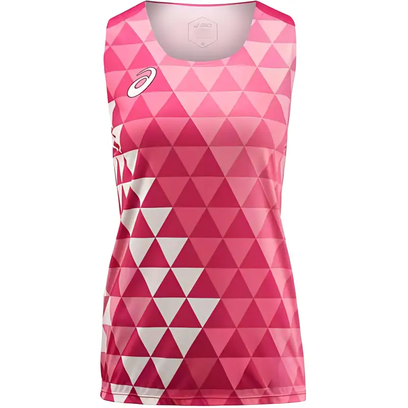 ASICS Tank Tops Women's Pink U Neck Moderate Other