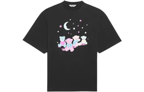 Balenciaga Love Bear Women'ss Oversized T Shirt Black