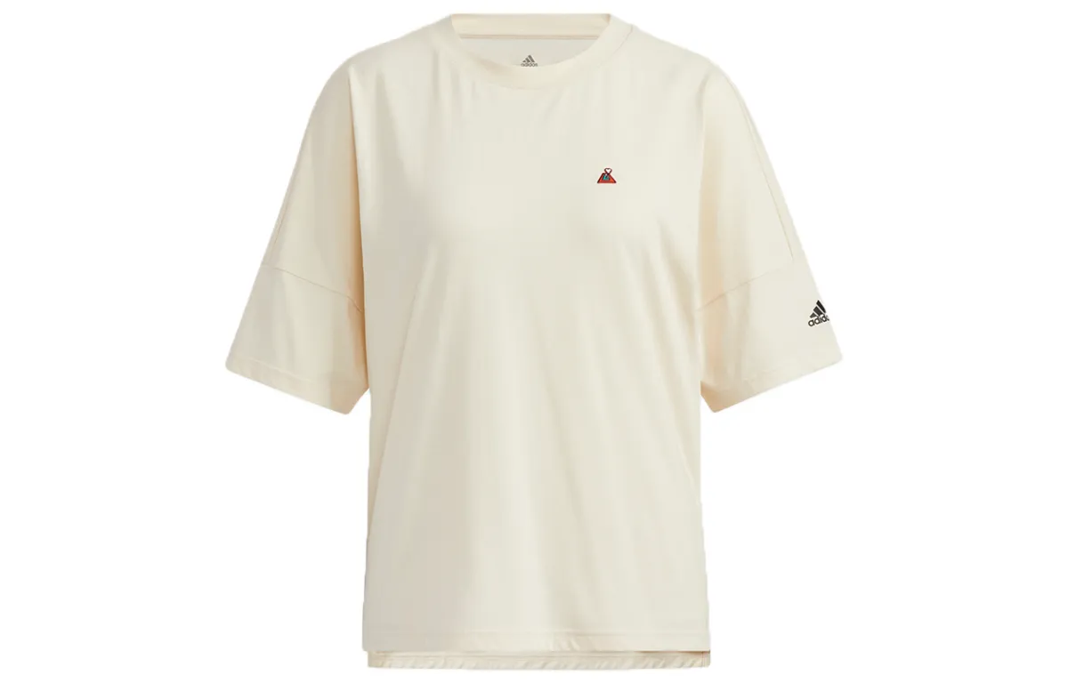 Adidas Drop Shoulder Sleeve T Shirt Women's Ecru