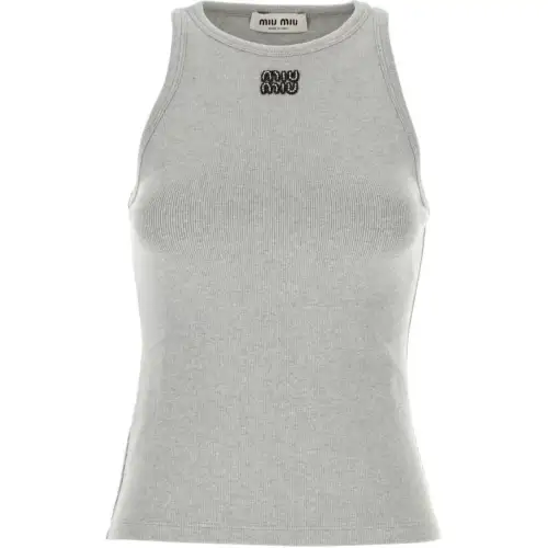 MIU MIU SS24 Tank Top Women's Gray