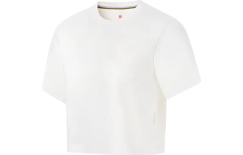 Li Ning T Shirt, Crop Top Women's Ivory