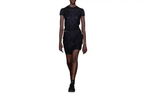 HERMES T Shirts Women's Black Crew Neck Moderate