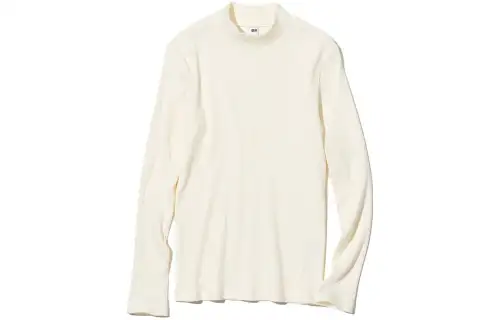 UNIQLO T Shirts Women's Ivory Turtleneck Moderate Other