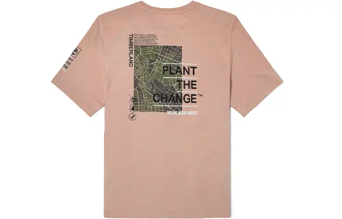 Timberland T Shirts Women's Light Pink Crew Neck Moderate Straight Fit