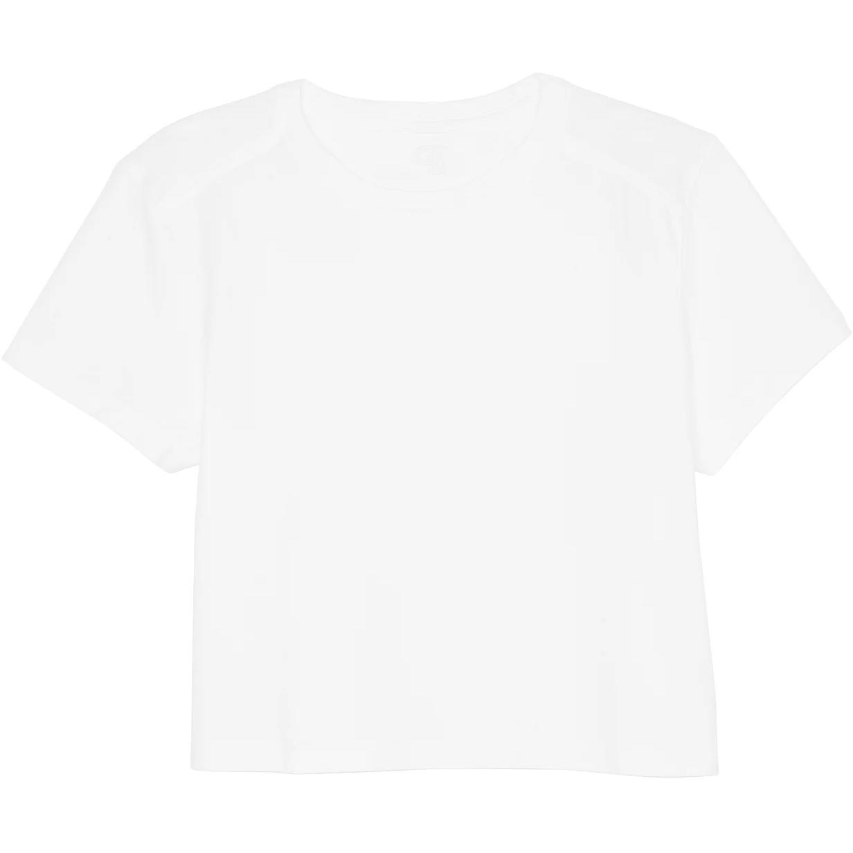Женские футболка Victoria's Secret PINK HERITAGE COTTON CROPPED TEE (белая)
