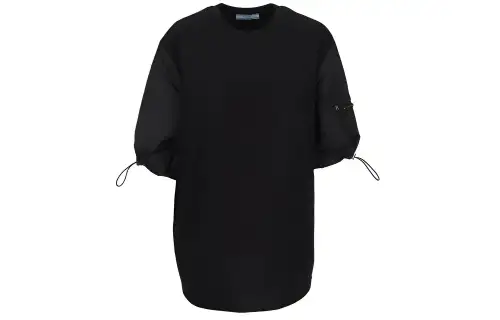 PRADA T Shirts Women's Black Crew Neck Moderate Straight Fit