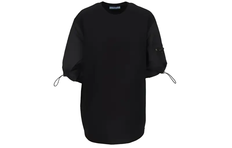 PRADA T Shirts Women's Black Crew Neck Moderate Straight Fit