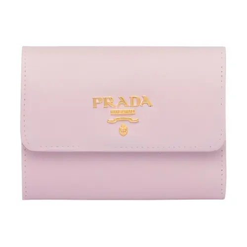 PRADA Saffiano Leather Wallet Women's Pink