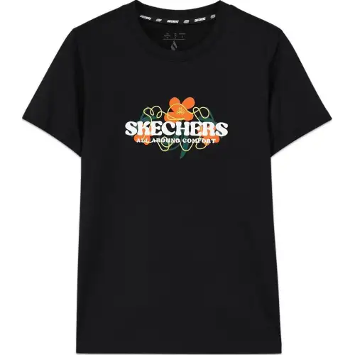 Skechers T Shirt Women's Carbon Black