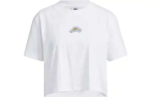 Adidas Originals T Shirts Women's White Crew Neck Moderate
