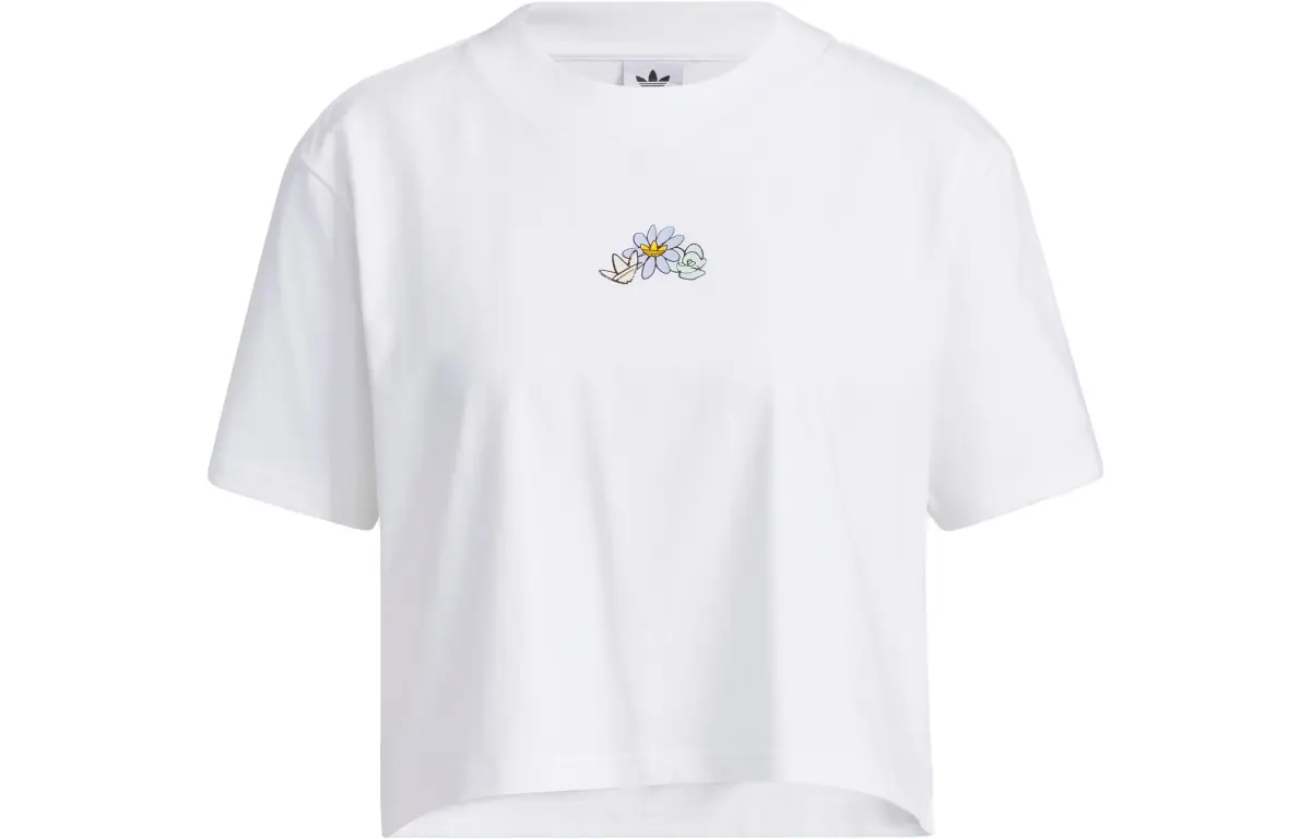 Adidas Originals T-Shirts Women's White Crew Neck Moderate
