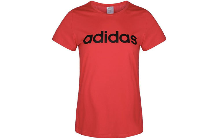 Женская футболка adidas W D2m Lo Tee (розовая) — фото 1