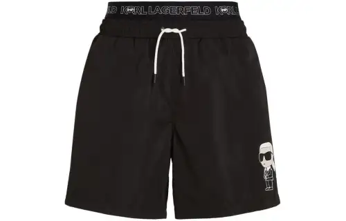Karl Lagerfeld Ikon Double waistband Swim Shorts