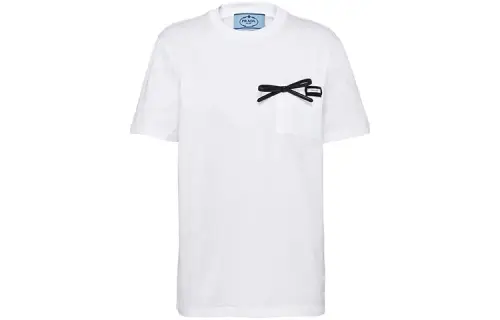 PRADA T Shirts Women's White Crew Neck Moderate