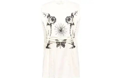 PRADA T Shirts Women's White Crew Neck Moderate Straight Fit