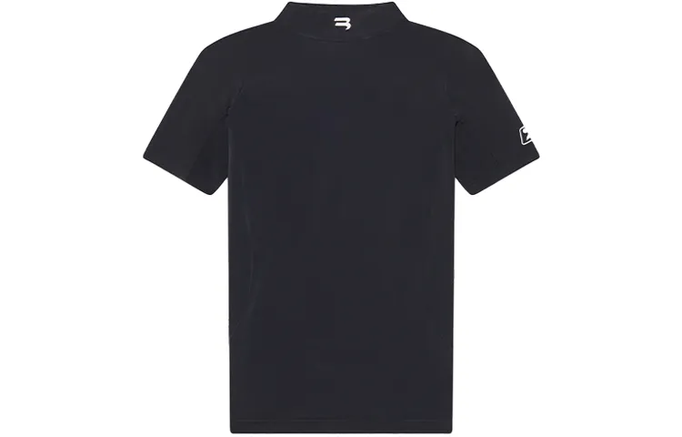 Balenciaga Sporty B Turtle Neck Bodycon Fit Top Black/White