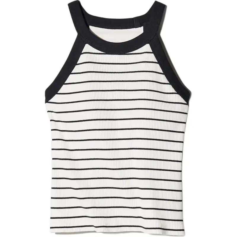 UNIQLO Tank Tops Women's Ivory Crew Neck Moderate Other