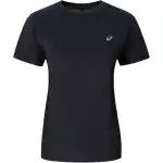 ASICS T Shirts Women's Black Crew Neck Moderate