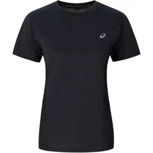 ASICS T Shirts Women's Black Crew Neck Moderate