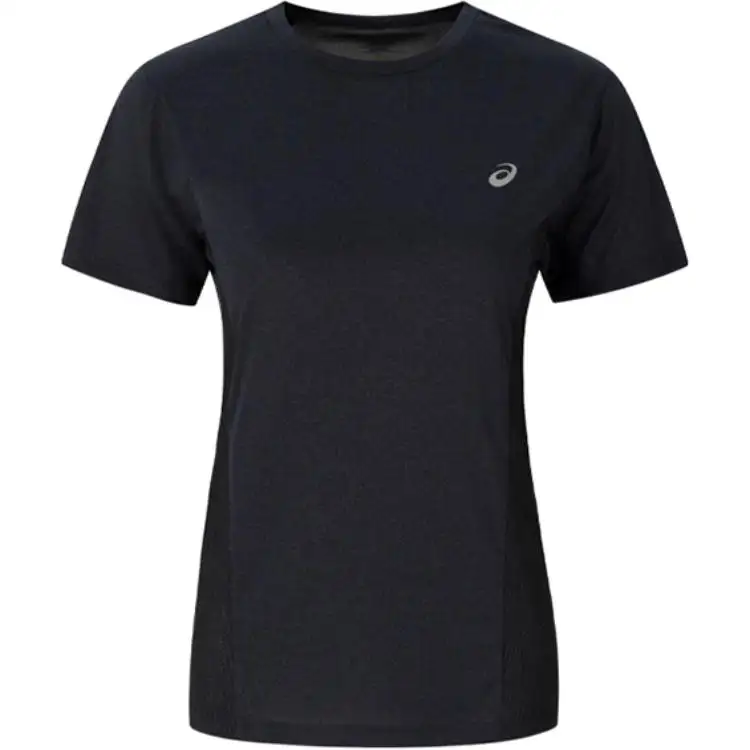 ASICS T Shirts Women's Black Crew Neck Moderate