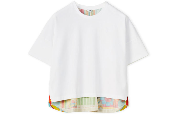 LOEWE Loewe Dollhouse Printed Cotton Loose Short-Sleeve FW21 T-Shirt Women's White