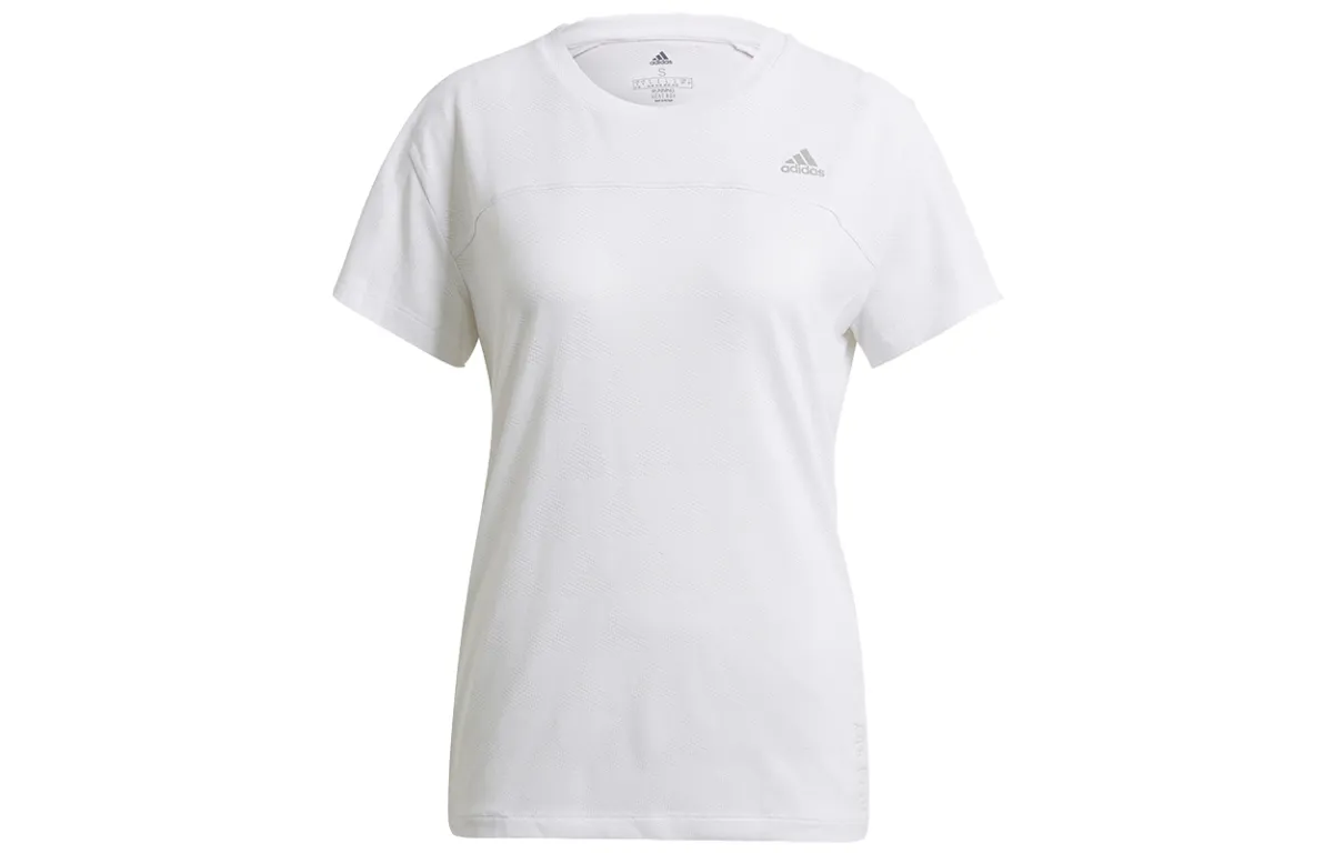 Adidas Set in Sleeve Running T Shirt Women's White