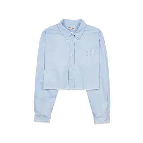 MIU MIU SS23 Sun Protection Shirt Women's Blue