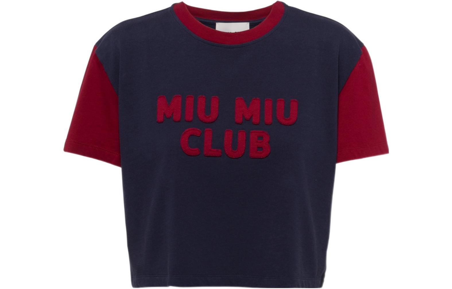 Женская футболка MIU MIU (синяя)