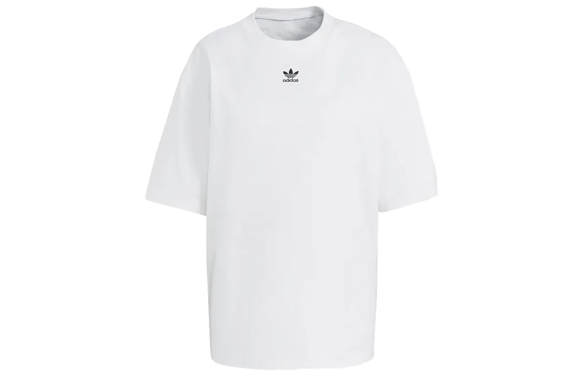 Adidas Originals Drop Shoulder Sleeve T Shirt Women's White