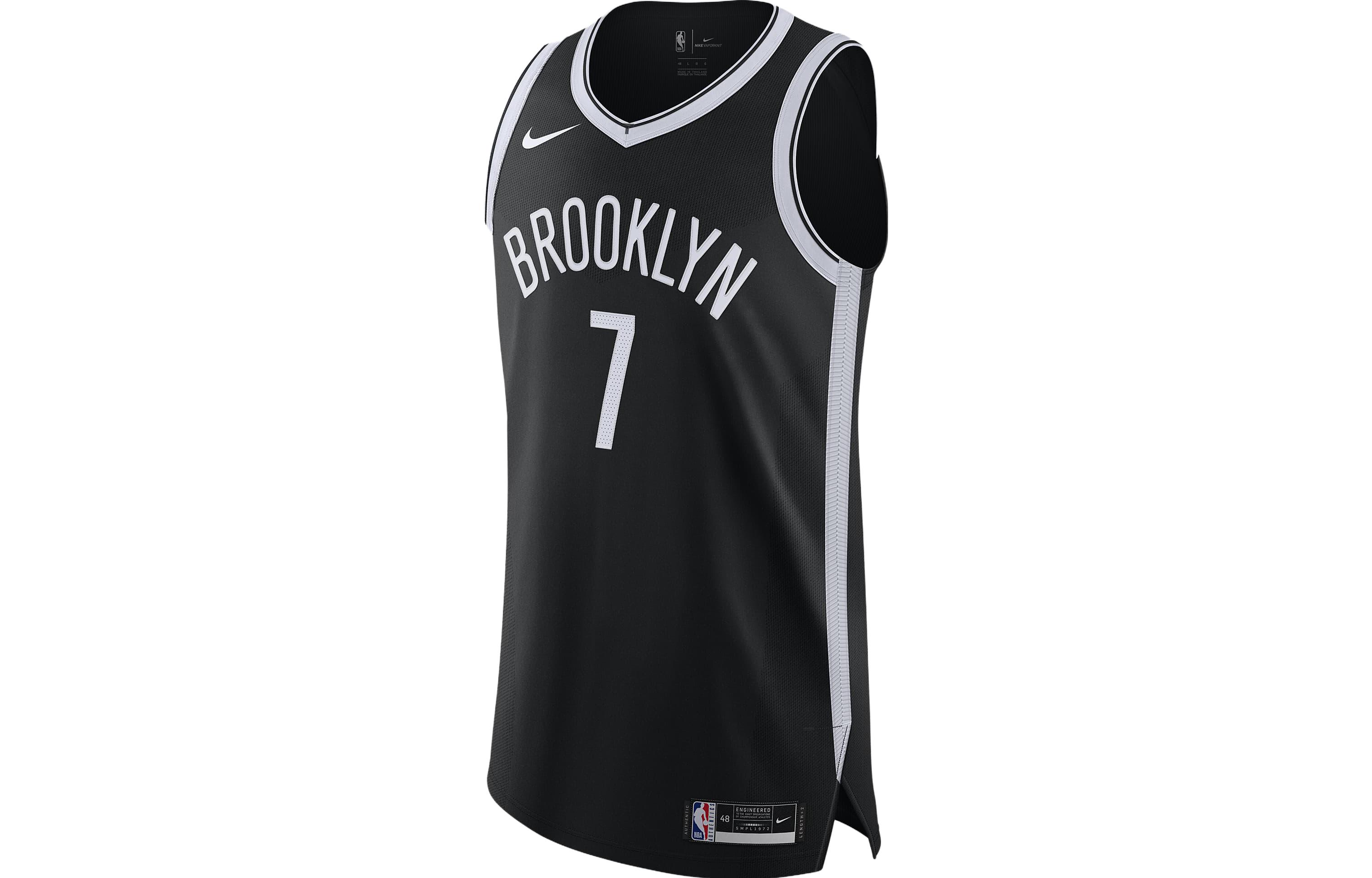 Nike Brooklyn Nets NBA Kevin Durant No. 7 AU player version Brand Logo alphanumeric print small V-neck sleeveless basketball vest Men's Black