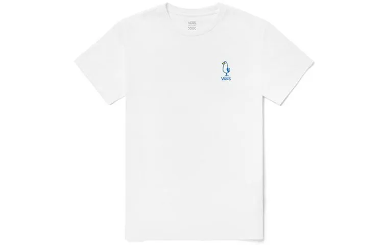 Vans T-Shirts Women's White Crew Neck Moderate Straight Fit