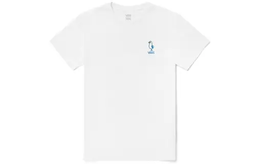 Vans T Shirts Women's White Crew Neck Moderate Straight Fit
