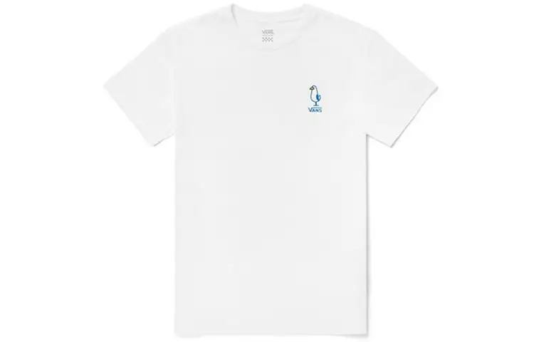 Vans T Shirts Women's White Crew Neck Moderate Straight Fit