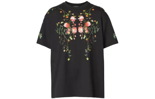 Burberry Drop Shoulder Sleeve T Shirt Women's Black