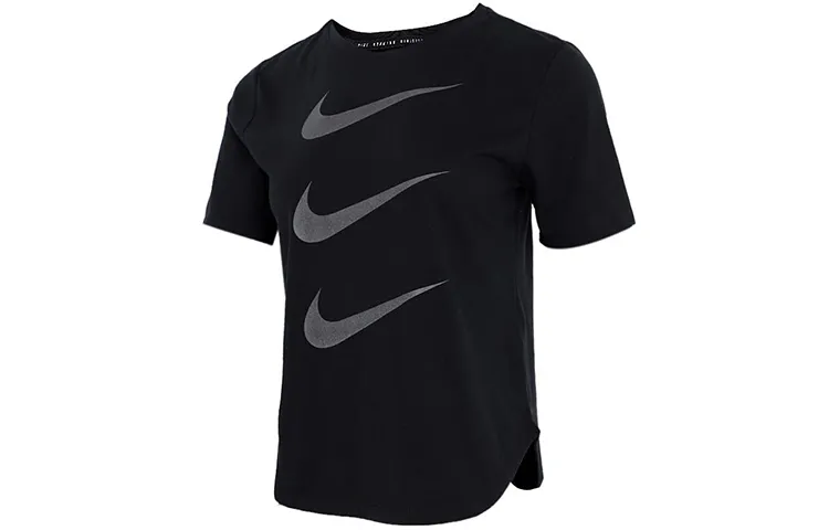 Nike T-Shirts Women's Black Crew Neck Moderate Other