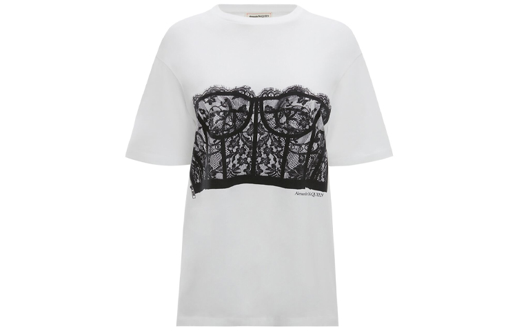 Женская футболка Alexander Alexander McQueen (белая)