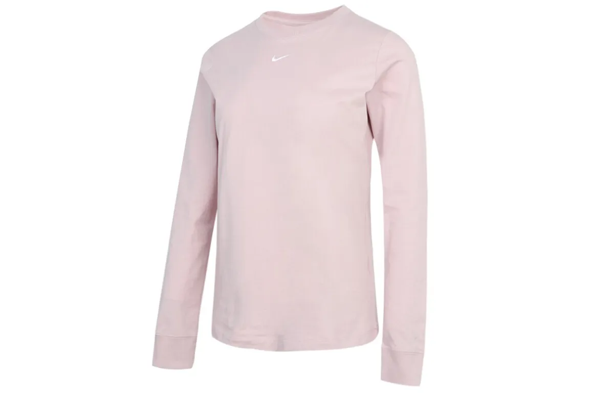Nike T-Shirts Women's Pink Crew Neck Moderate Straight Fit