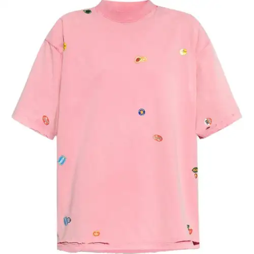 Balenciaga Icon Print Crewneck T Shirt