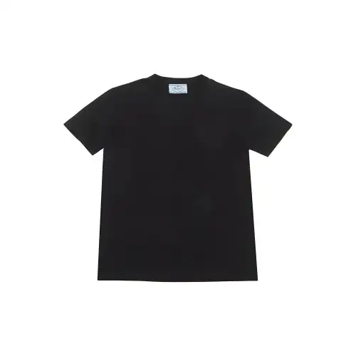 PRADA T Shirts Women's Black Crew Neck Moderate Straight Fit