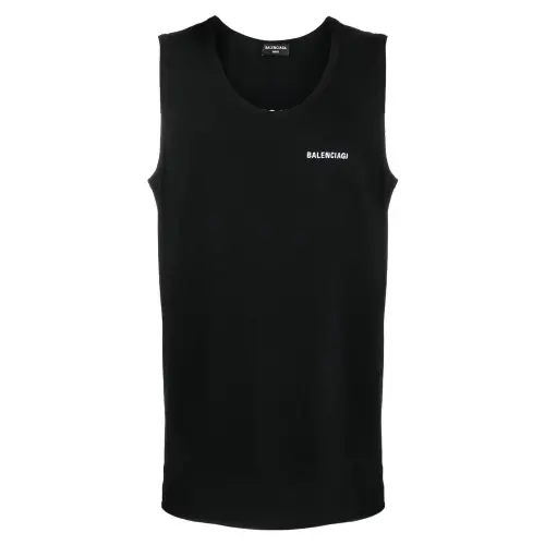 Balenciaga SS22 Tank Top Loose Fit Men's Black