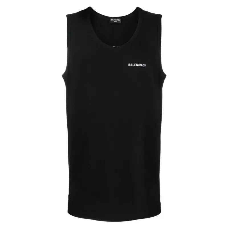 Balenciaga SS22 Tank Top Loose Fit Men's Black