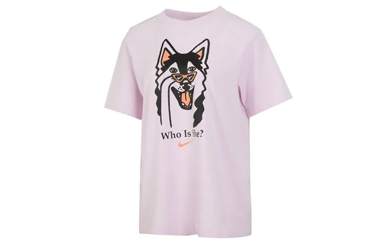Nike Drop Shoulder Sleeve T Shirt Women's Pink